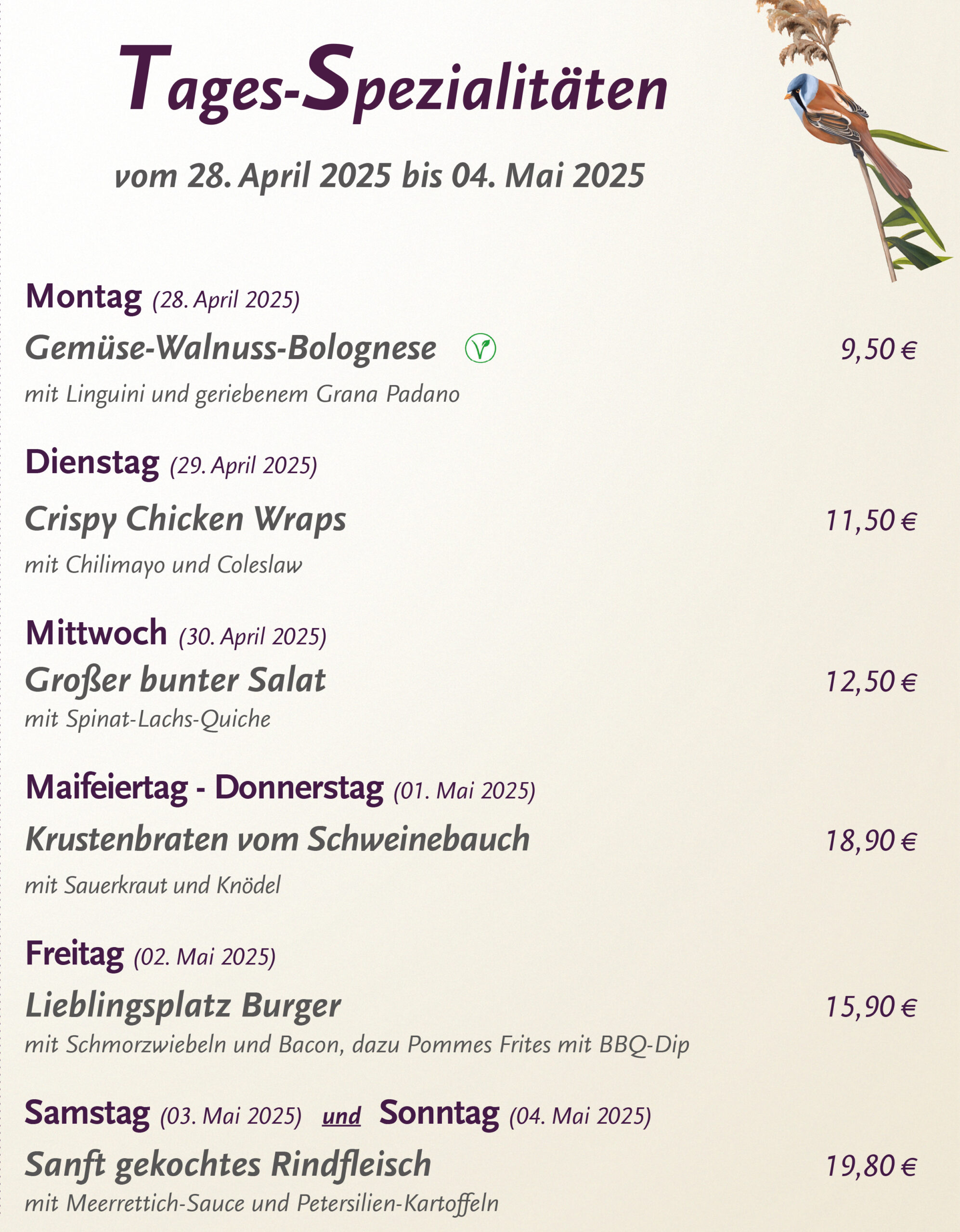 Armbrusters_Lieblingsplatz_Tagesspezialitaeten_28-04-2025--04-05-2025_KW_18