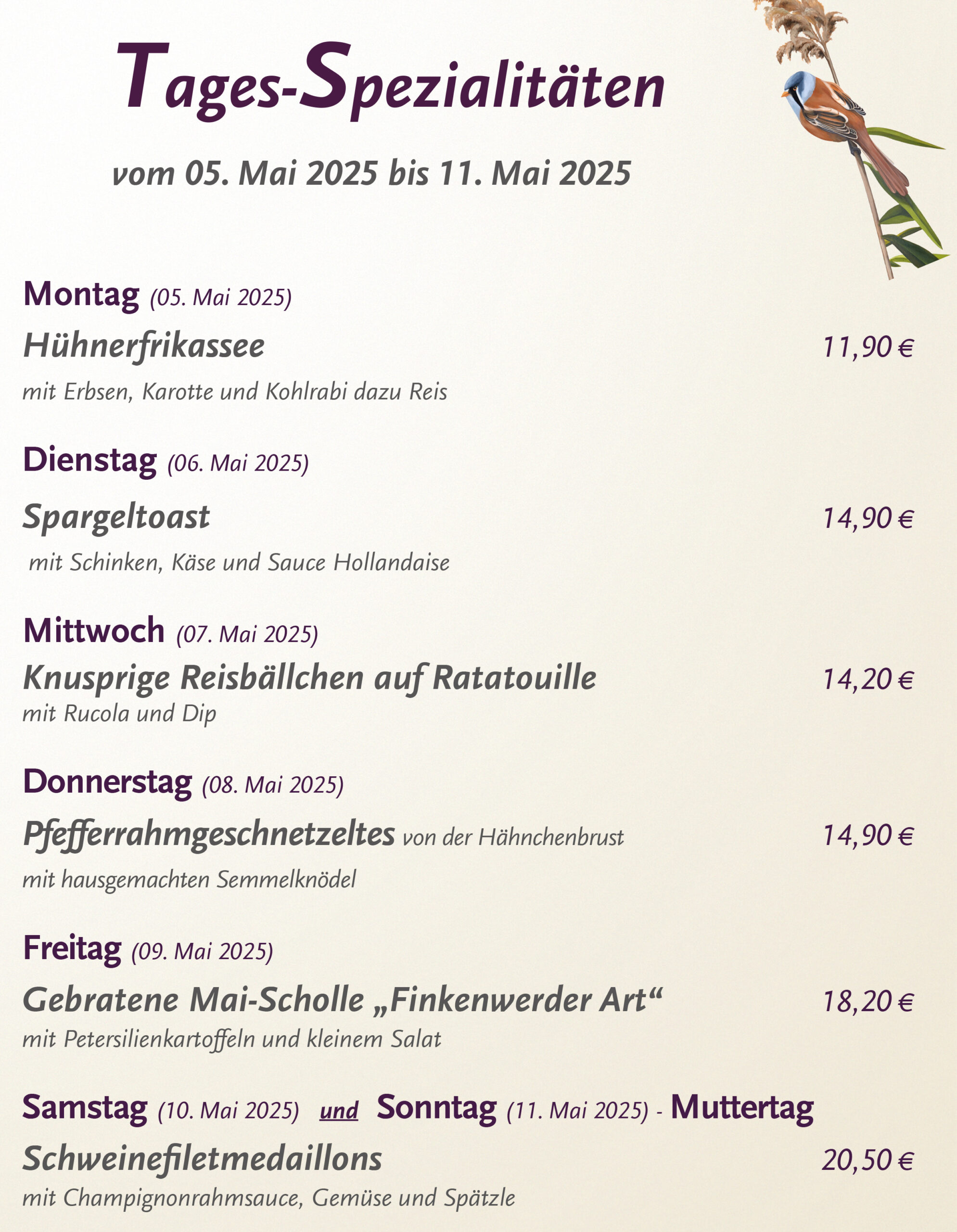 Armbrusters_Lieblingsplatz_Tagesspezialitaeten_05-05-2025--11-05-2025_KW_19