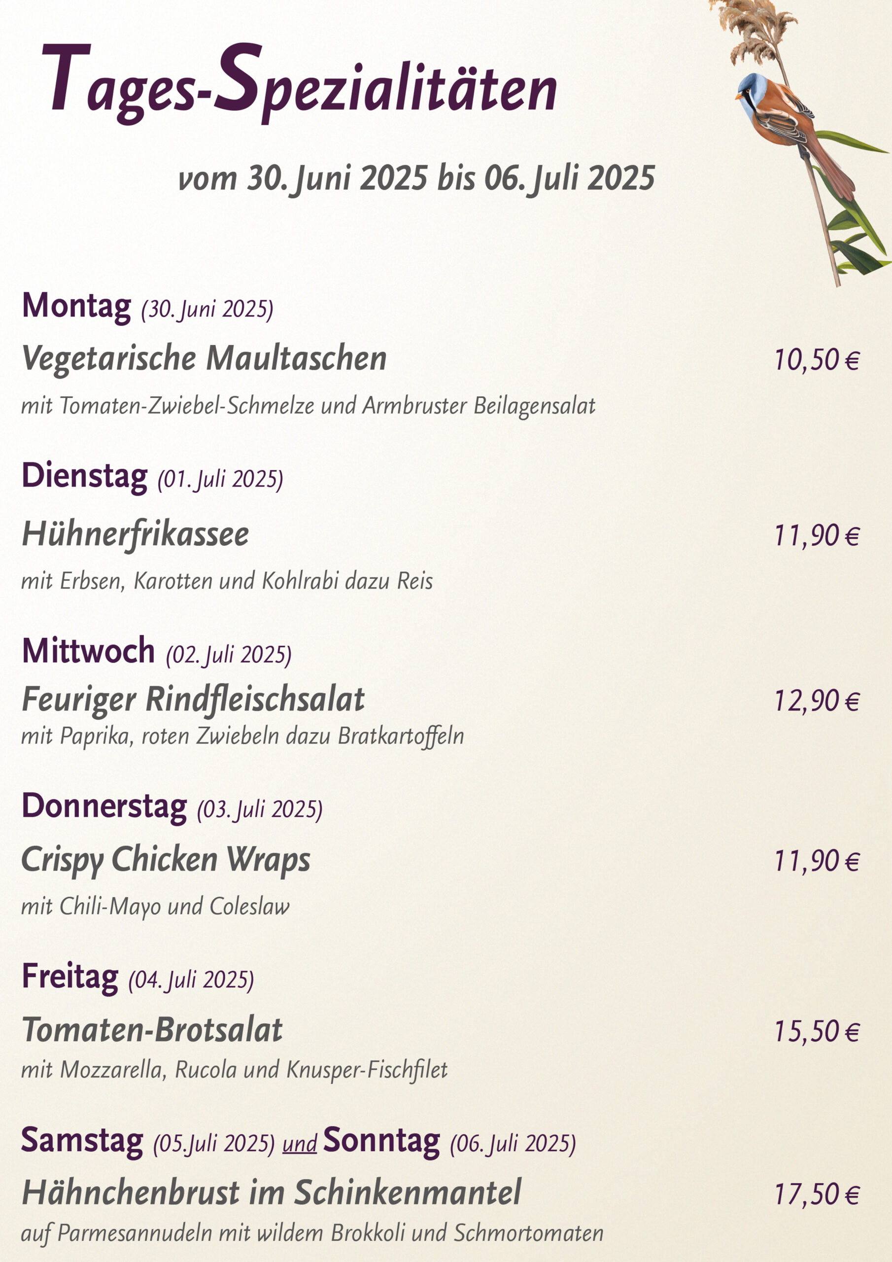 Armbrusters_Lieblingsplatz_Tagesspezialitaeten_30-06-2025--06-07-2025_KW_27