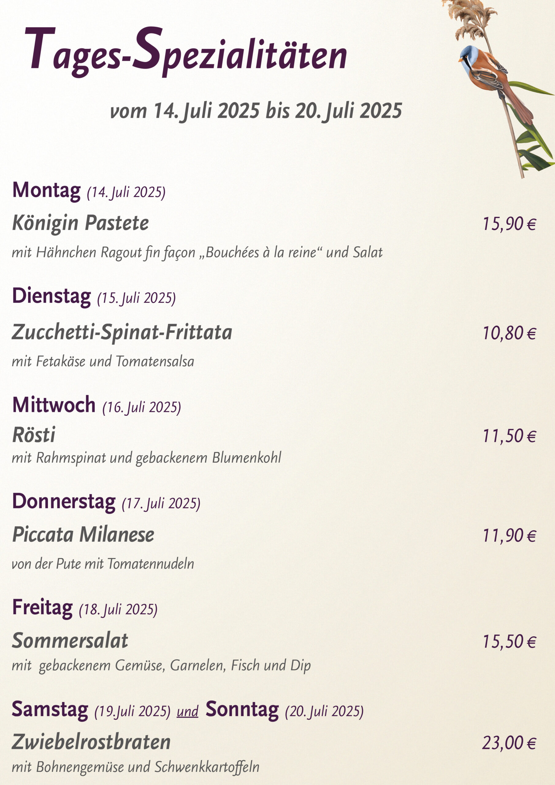 Armbrusters_Lieblingsplatz_Tagesspezialitaeten_14-07-2025--20-07-2025_KW_29