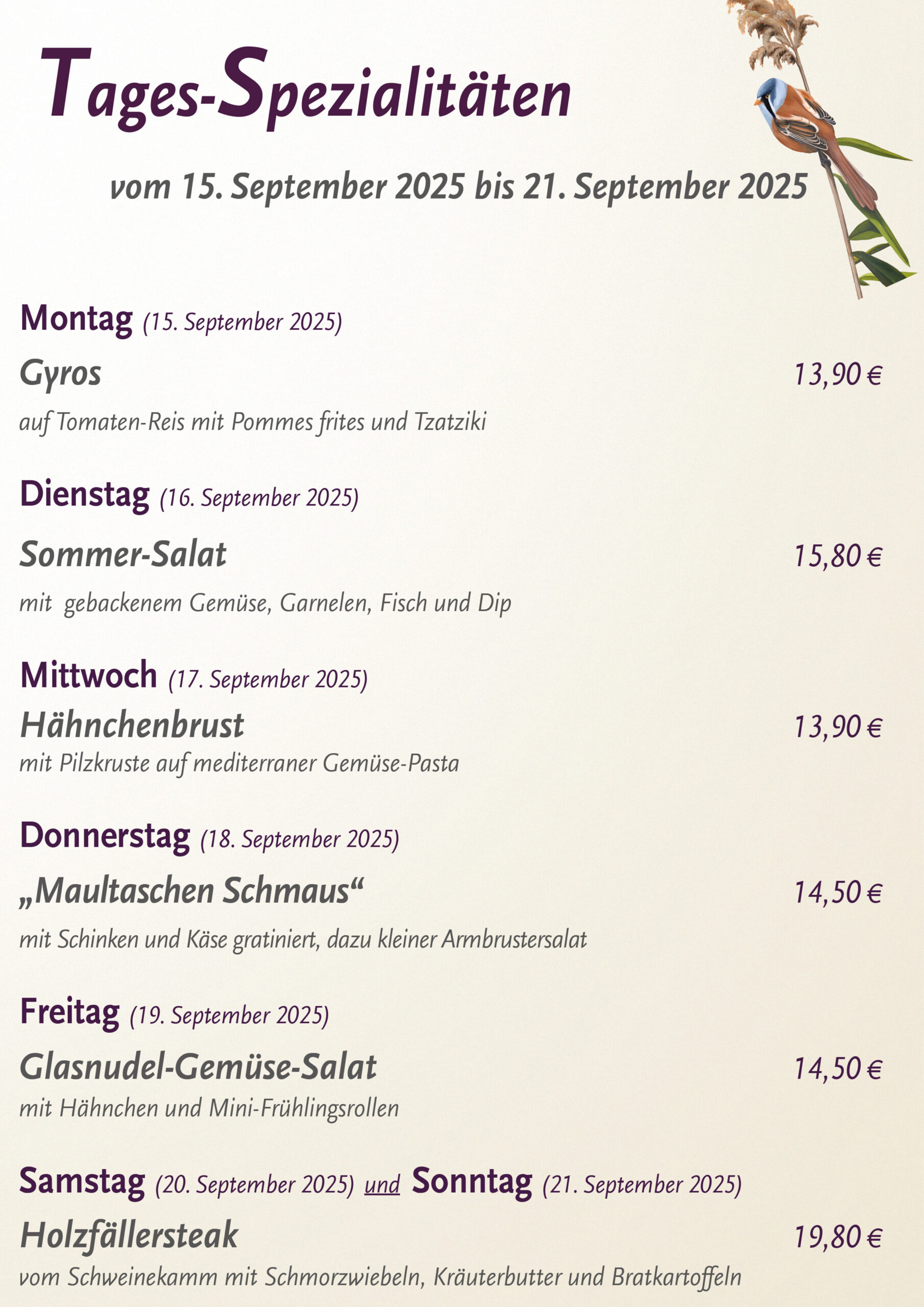 Armbrusters_Lieblingsplatz_Tagesspezialitaeten_15-09-2025--21-09-2025_KW_38