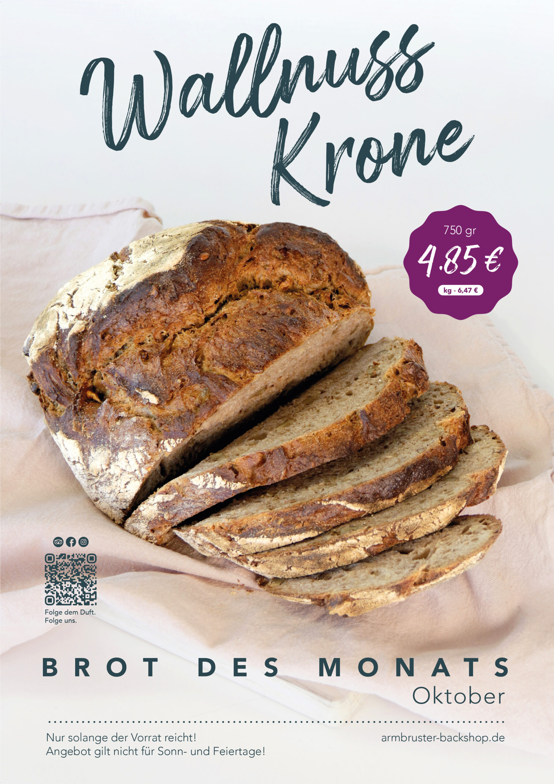 Brot des Monats Wallnusskrone