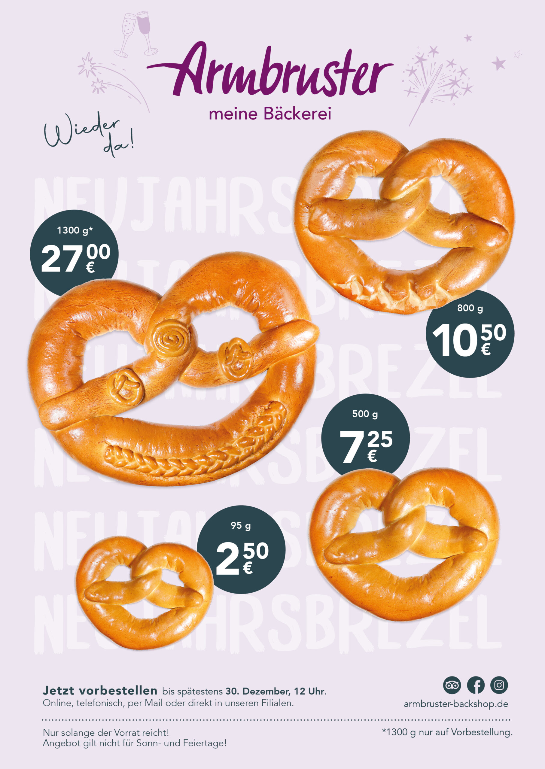 A1 Plakat Neujahrsbrezel